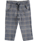 Knit Trouser - Cream/blue