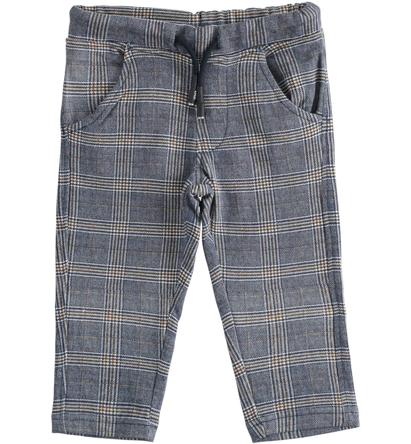 Knit Trouser - Cream/blue