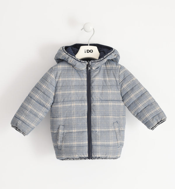 Reversible Padded Jacket - Cream/blue