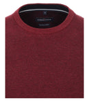 Patterned Crew Neck Jumper - Night Blue