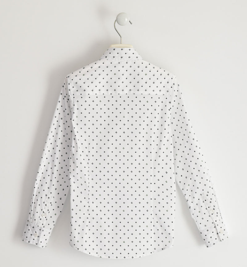 Long Sleeve Shirt - White/blue/yellow