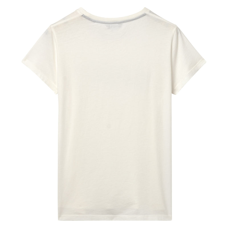 Arch Logo Cap Sleeve T-shirt - Eggshell