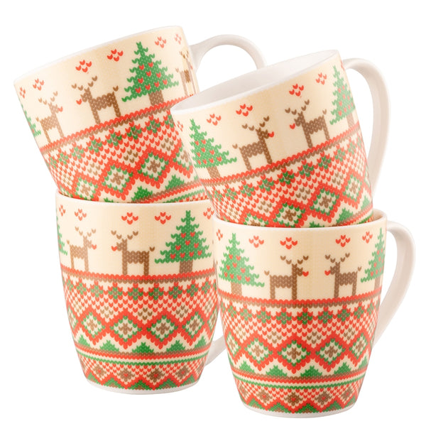 Christmas Jumper Mugs Set Of 4