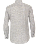Long Sleeve Button Down Print Shirt - Silver