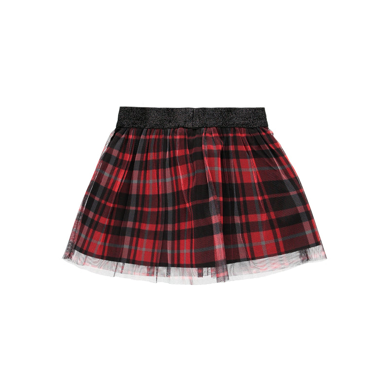 Check Tulle Skirt