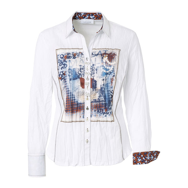Print Blouse - White