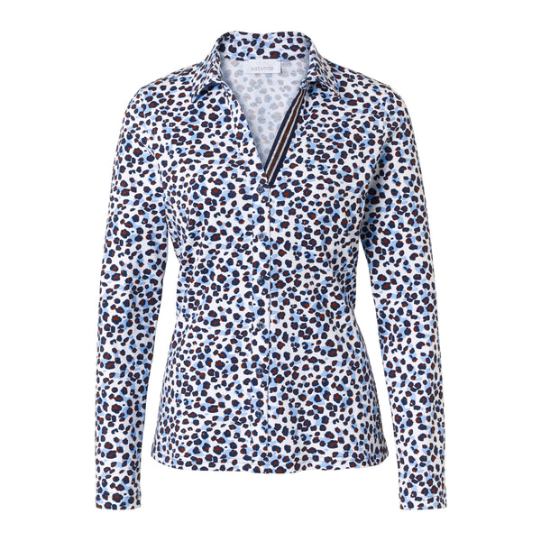 Print Shirt Blouse - White Print