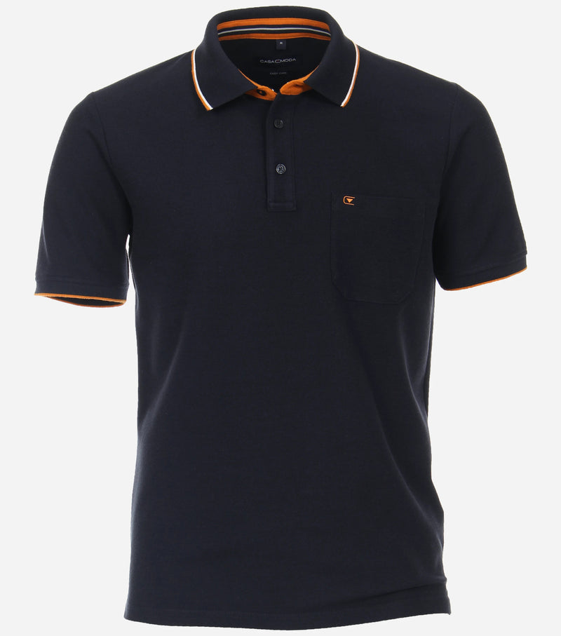 Short Sleeve Polo Shirt - Night Blue