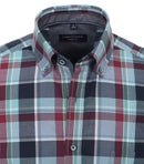 Short Sleeve Check Shirt - Light Blue