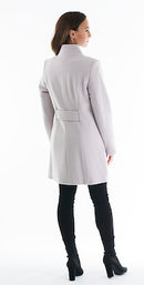 High Collar Wool Coat - Mushroom