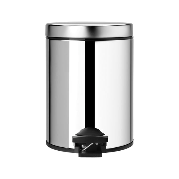 5 Litre Pedal Bin - Brilliant Steel