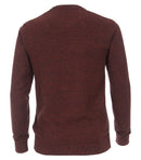 Patterned Crew Neck Jumper - Orange