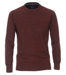 Patterned Crew Neck Jumper - Orange