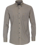Long Sleeve Button Down Check Shirt - Yellow