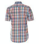 Short Sleeve Check Shirt - Tangarine