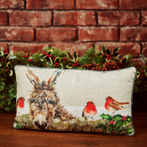 Donkey With Robin Cushion