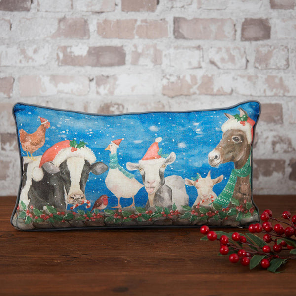 Christmas Farmyard Cushion