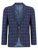 Dale Check Jacket - Slate Blue