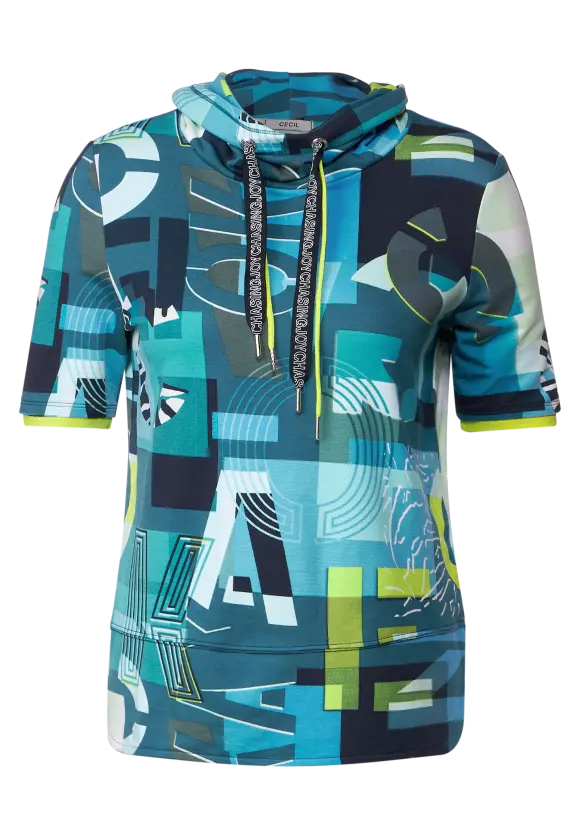 All Over Print Shirt - Teal Blue