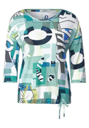 All Over Print Smock Shirt - Vanilla White