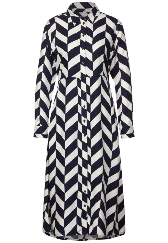 Print Dress - Deep Blue