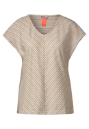 Stripe V Neck Shirt - Light Smooth Sand