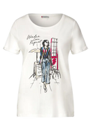 Scribble Partprint Shirt - Off White