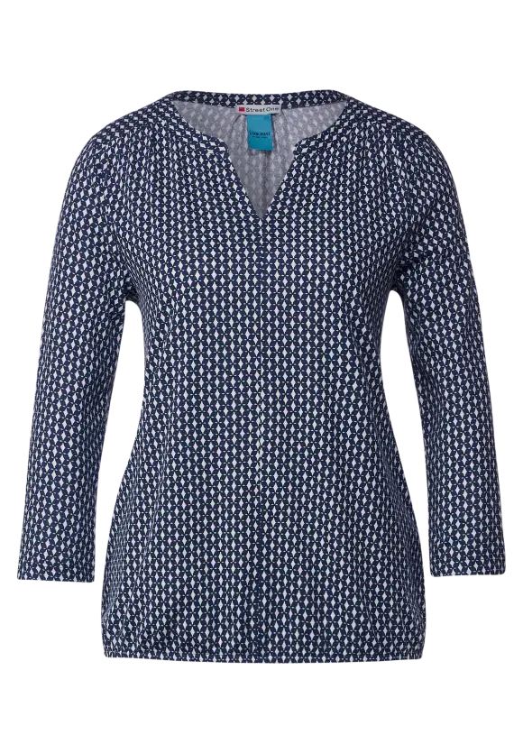 Print Jersey Shirt - Deep Blue