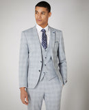 3 Piece Laurino Suit - Light Blue