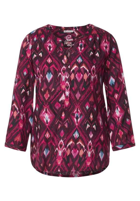 Bamika All Over Print Blouse - Tamed Berry