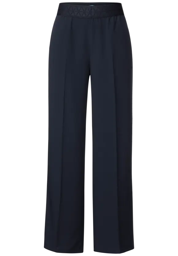 Wide Leg Trouser - Deep Blue