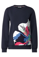 Print Scuba Sweatshirt - Deep Blue