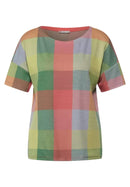 Multicolor Check Shirt - Sunset Coral