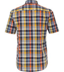 Comfort Fit Short Sleeve Check Shirt - Light Blue