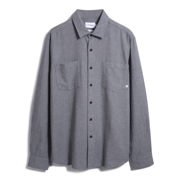Brookes Long Sleeve Overshirt - Grey Marl