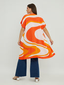 SHORT SLEEVE LONG CARDIGAN - Orange Pri