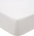 500TC Cotton Sateen Fitted Sheet - Chalk