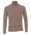 Plain Polo Neck Jumper - Light Brown