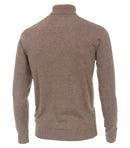 Plain Polo Neck Jumper - Light Brown