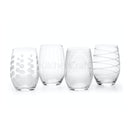 Cheers Set Of 4 Stemless Wine Glasses