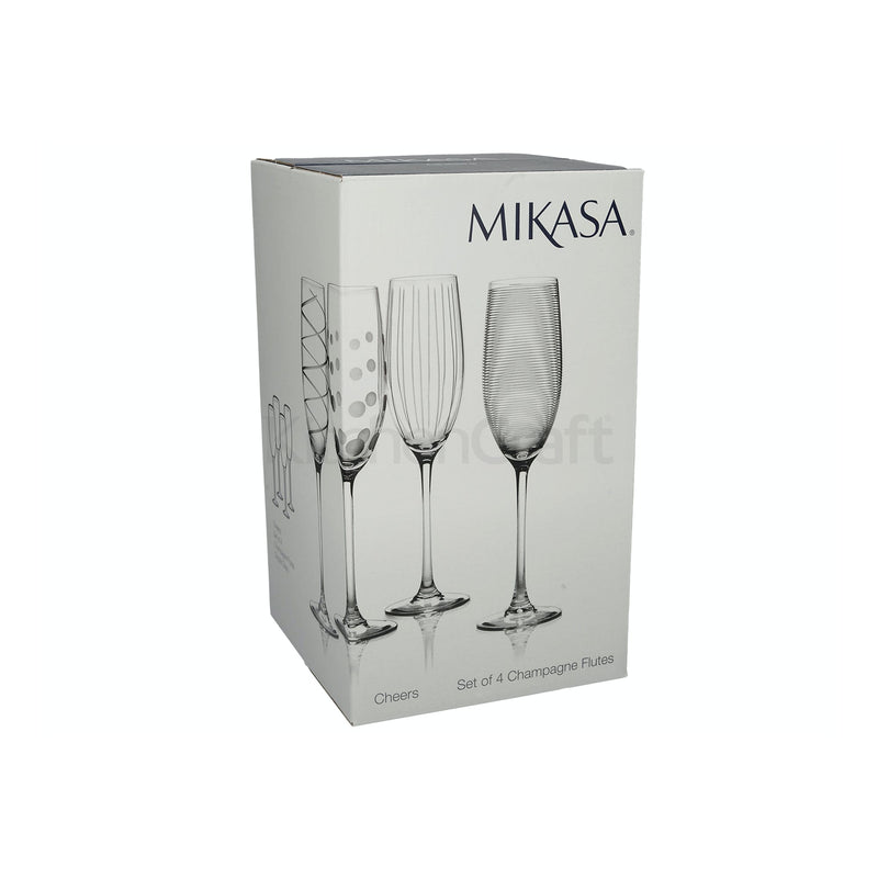 Cheers Set Of 4 Flute Glasses