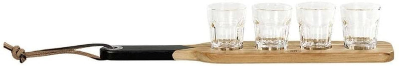 Serving Paddle & Shot Glasses