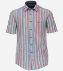 Short Sleeve Button Down Stripe Shirt - Light Blue