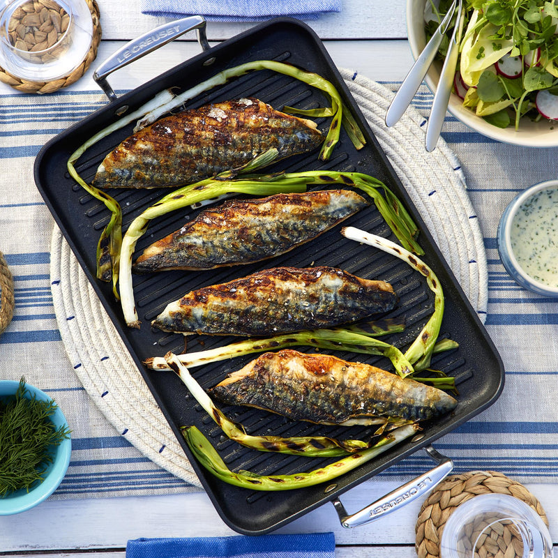 Toughened Non-Stick Ribbed Rectangular Grill 35cm