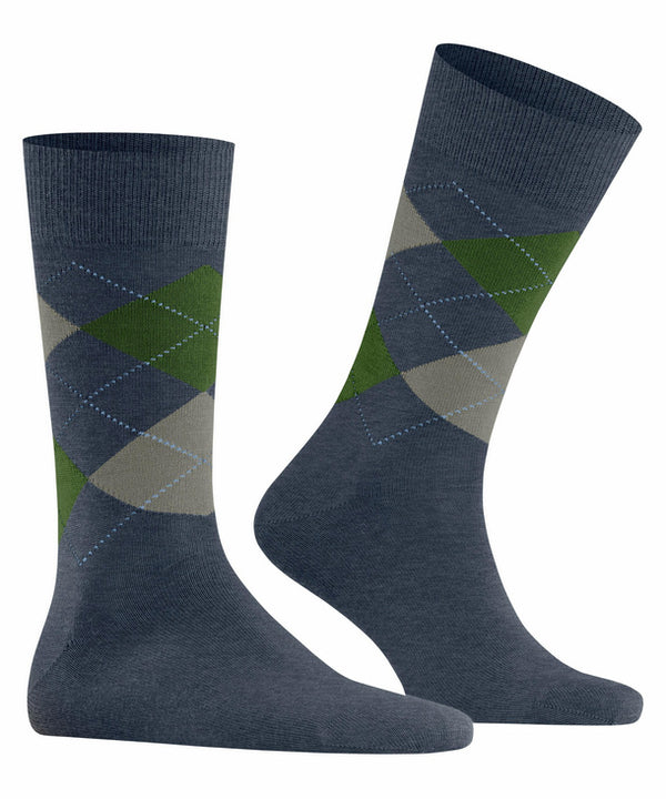 Wool Mix Argyle - Pacific Blue