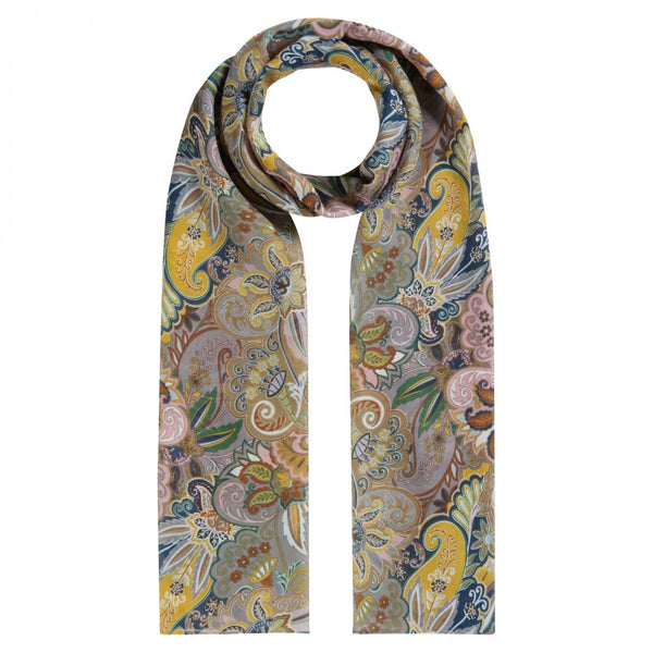 Winter Flowers Scarf - Olive