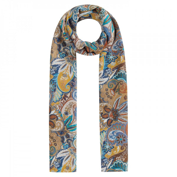 Paisley Flowers Scarf - Camel
