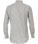 Long Sleeve Button Down Print Shirt - Light Blue