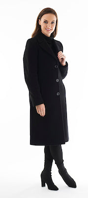 Rever Wool Coat - Black