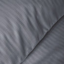 Cotton Sateen Satin Stripe Duvet Cover Set - Charcoal